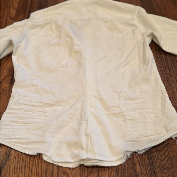 Frank & Eileen White 3/4 Sleeve Button Down The Barry Crinkle Shirt Size XS - Picture 13 of 13